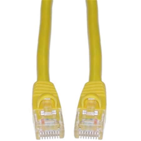 Cable Wholesale Cat6a Yellow Ethernet Patch Cable Snagless Molded Boot 500 MHz 3 foot 13X6-08103